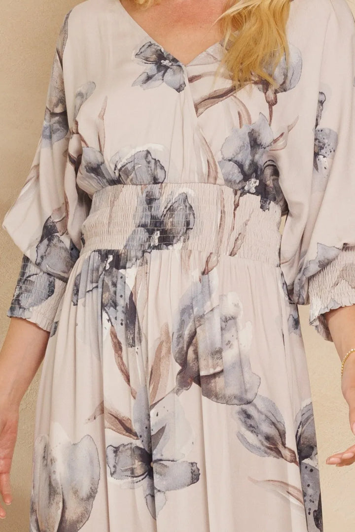 Fashion Sava | Floral Maxi Dress | Open Tie Back Design