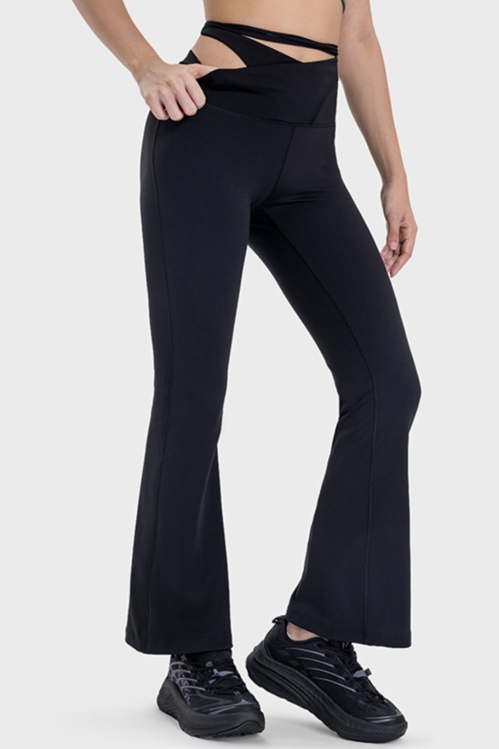 Pantalon de sport taille mi-haute noué Millennia