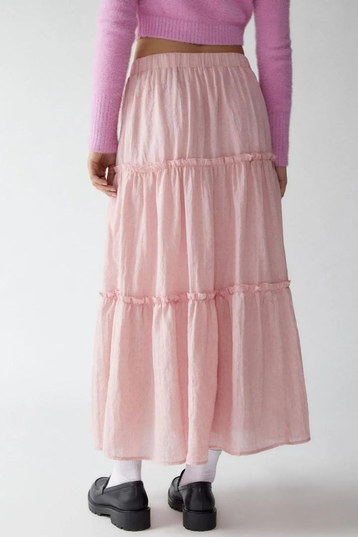 Fashion Sava | Frill Elastic Waist Skirt | Effortless Style