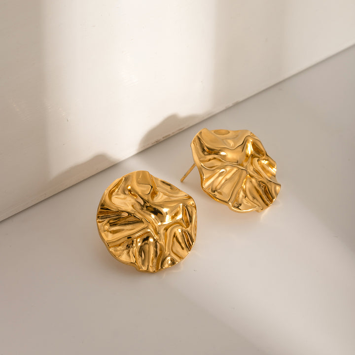 Fashion Sava | 18K Gold-Plated Stud Earrings | Elegant Everyday Wear
