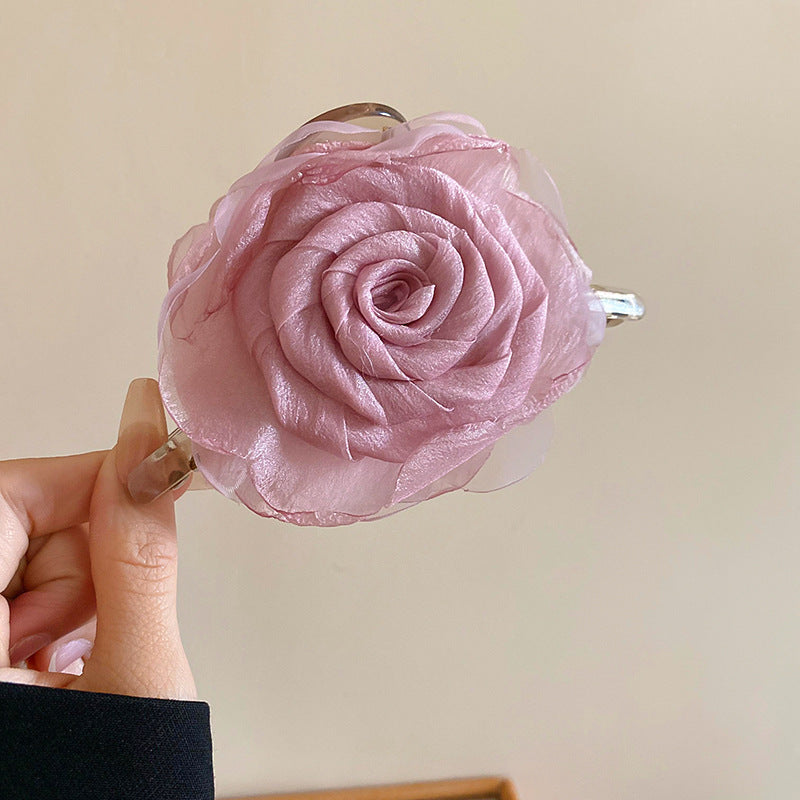 Pinza para el pelo acrílica con forma de flor