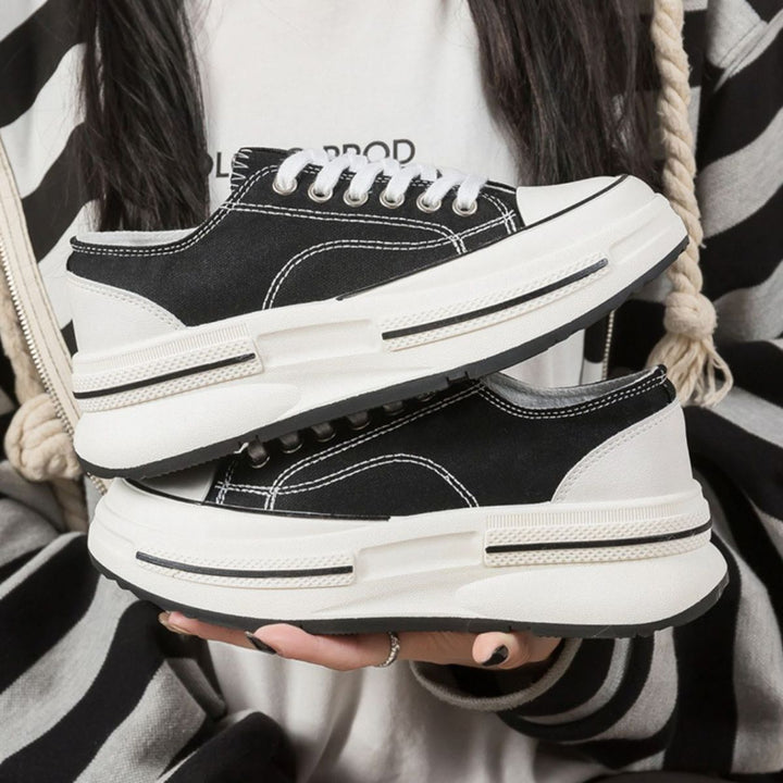 Fashion Sava | Platform Sneakers | Tied Round Toe Comfort