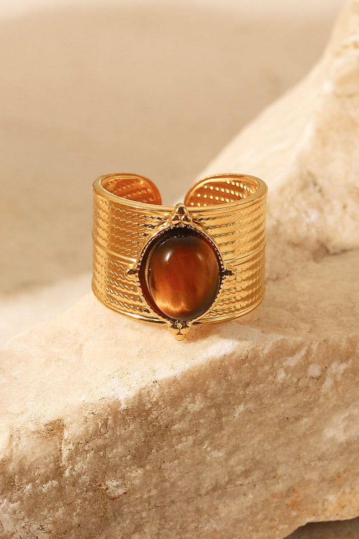 Fashion Sava | Wide Open Ring | 18K Gold-Plated Elegance