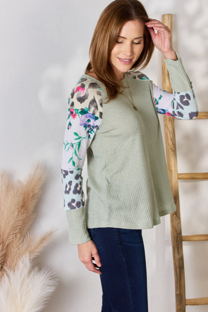 Fashion Sava | Printed Blouse | Versatile Round Neck Design