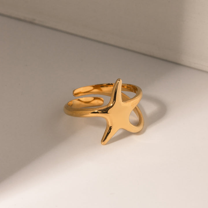Fashion Sava | Star Ring | Gold-Plated Stainless Steel Elegance