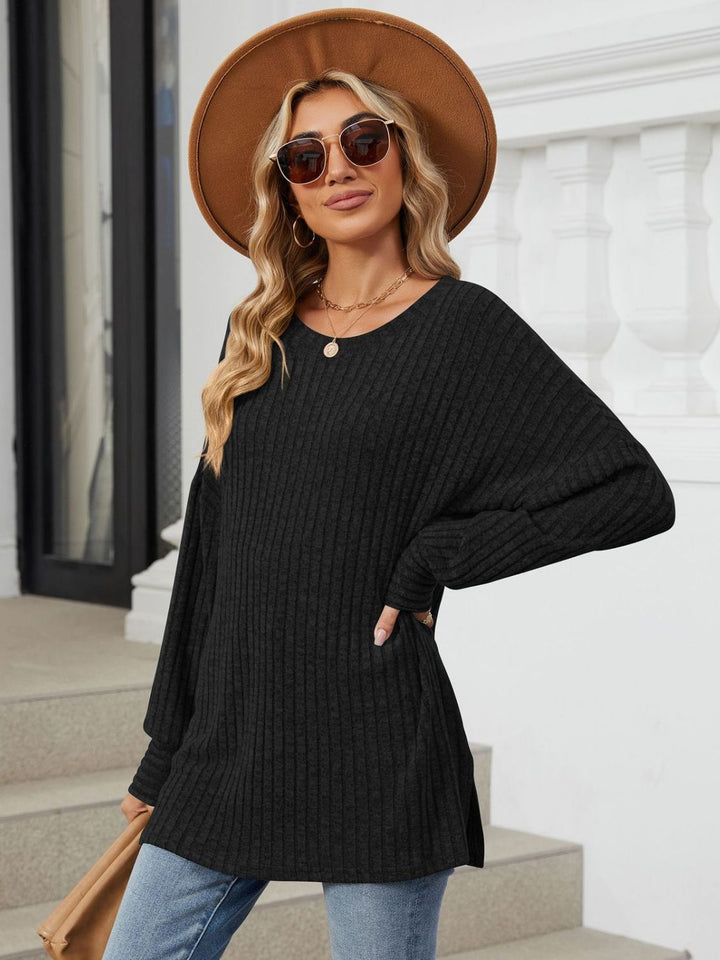 Fashion Sava | Ribbed T-Shirt | Versatile Long Sleeve Style