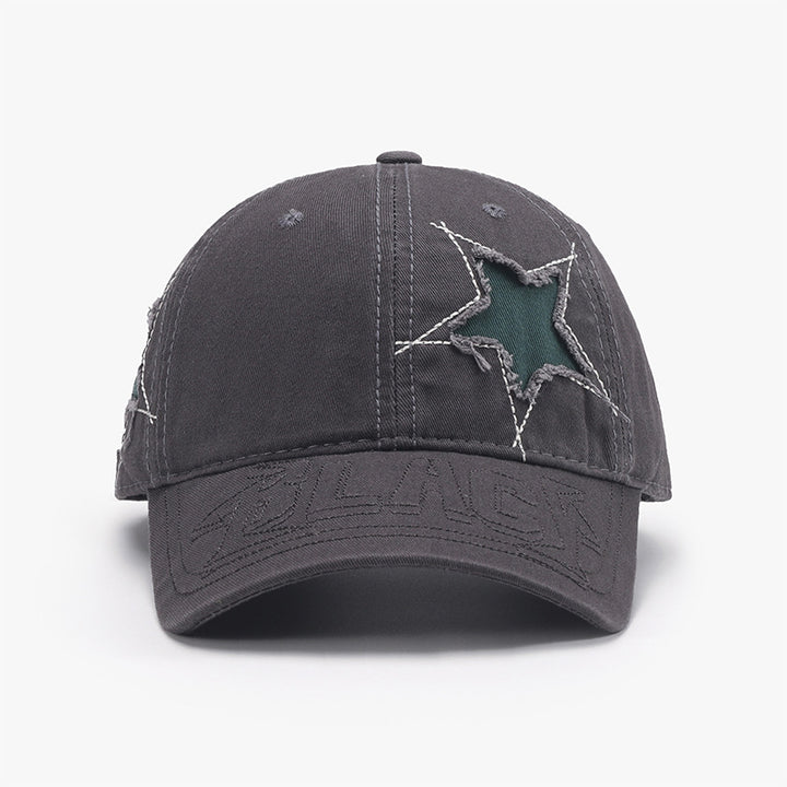 Fashion Sava | Star Raw Hem Cap | Adjustable Fit