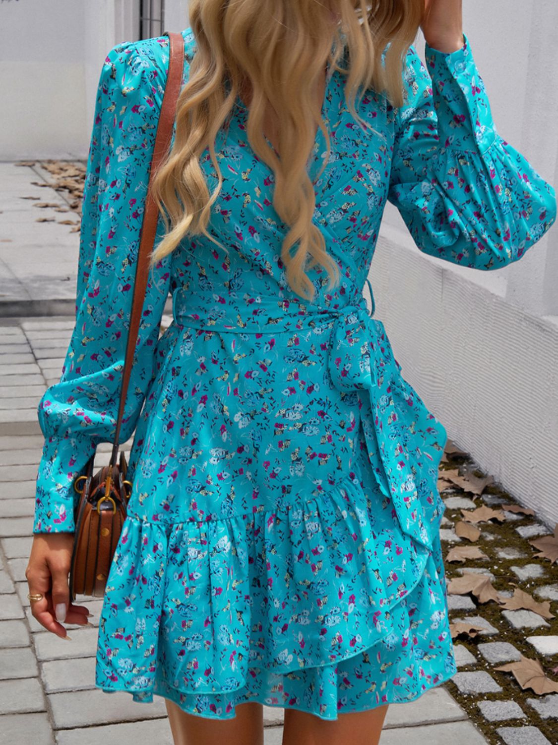 Fashion Sava | Ruffled Surplice Mini Dress | Elegant Evening Wear - Scarlet