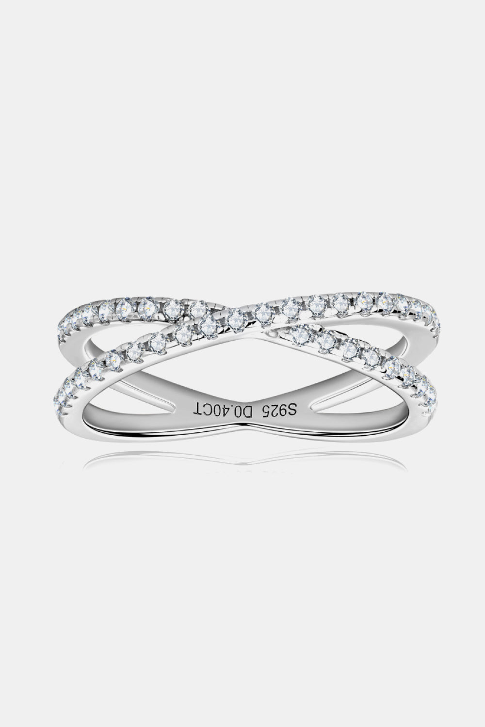 Fashion Sava | Crisscross Ring | Moissanite Sparkle