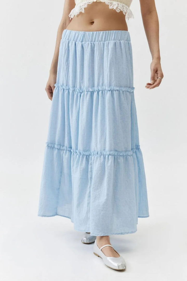 Fashion Sava | Frill Elastic Waist Skirt | Effortless Style