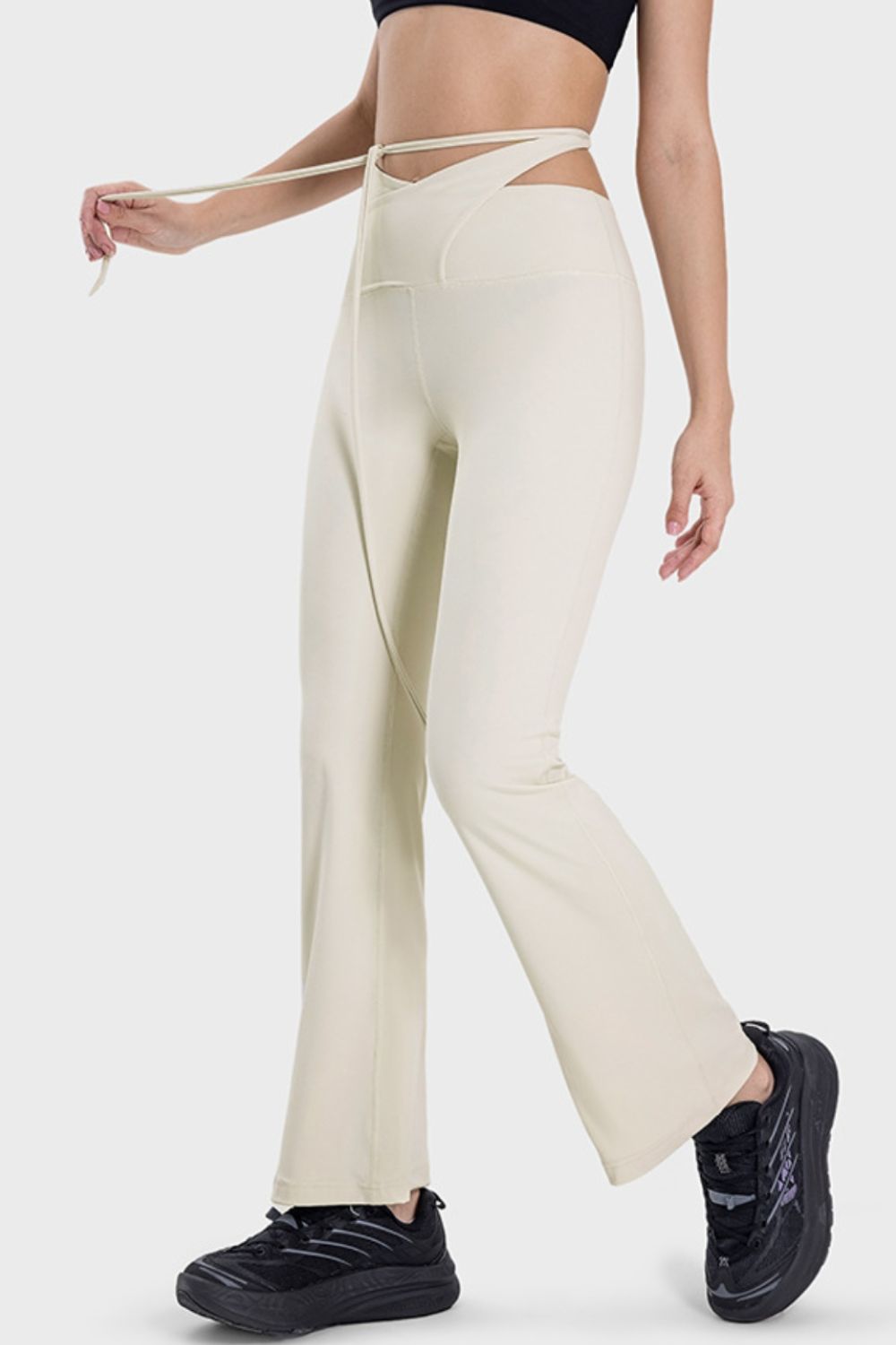 Pantalon de sport taille mi-haute noué Millennia