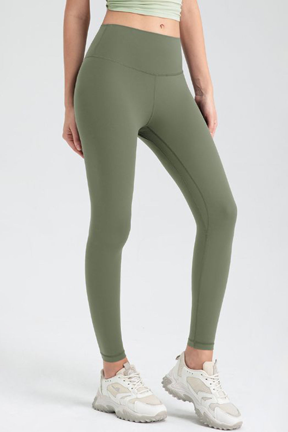 Legging slim fit actif à taille large