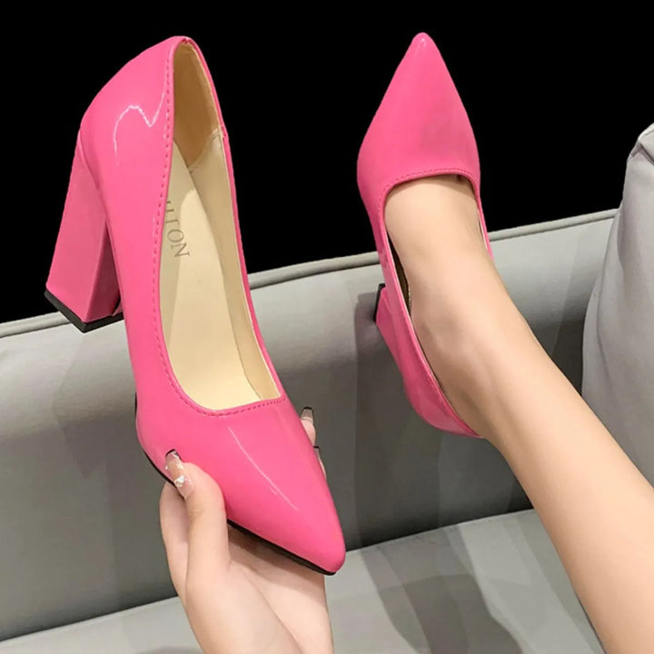 Fashion Sava | Point Toe Block Heels | Elegant Comfort