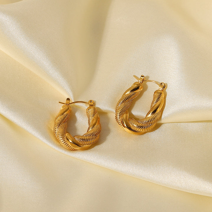Fashion Sava | Twisted Hoop Earrings | Elegant Everyday Accessory