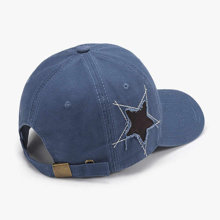 Fashion Sava | Star Raw Hem Cap | Adjustable Fit