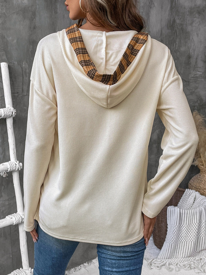 Fashion Sava | Hooded T-Shirt | Drawstring Long Sleeve Comfort
