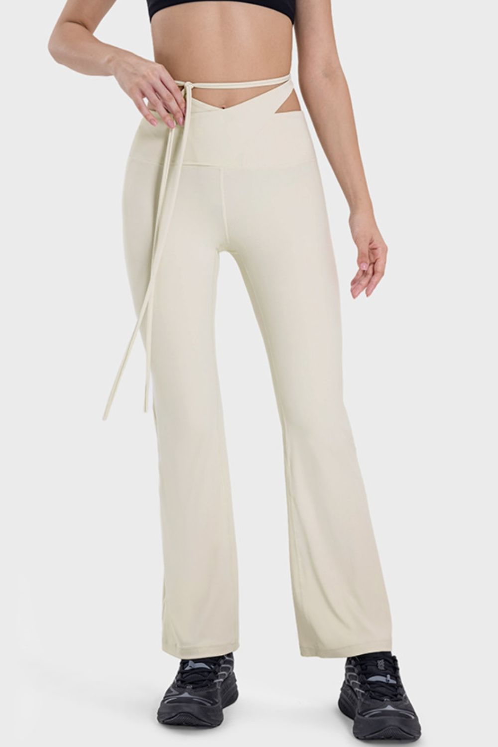 Pantalon de sport taille mi-haute noué Millennia