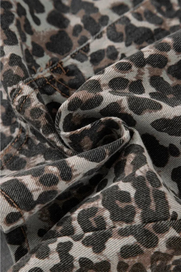 Fashion Sava | Leopard Denim Mini Skirt | Trendy Casual Wear