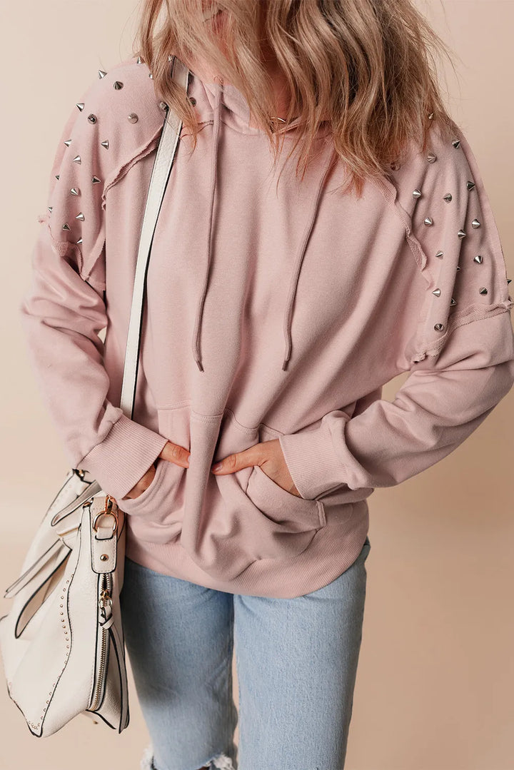 Fashion Sava | Long Sleeve Hoodie | Rivet Drawstring Design