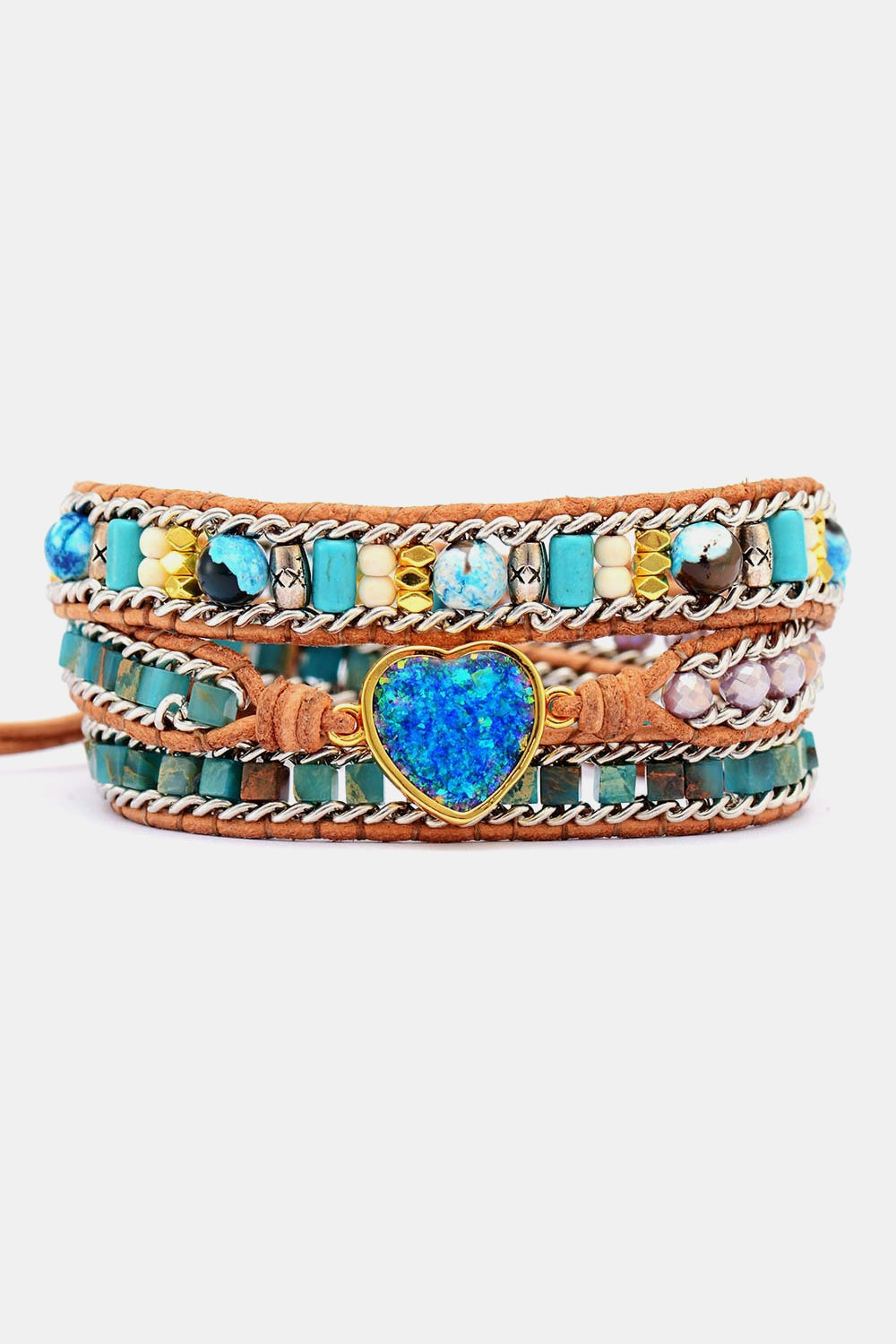 Pulsera de corazón en capas