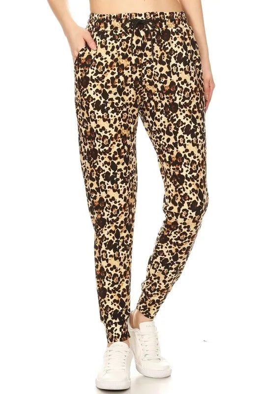 Fashion Sava | Leopard Joggers | Buttery Soft with Drawstring