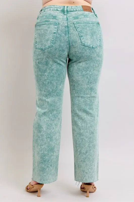 Fashion Sava | High Waist Dad Jean | Raw Hem Plus Size Jeans