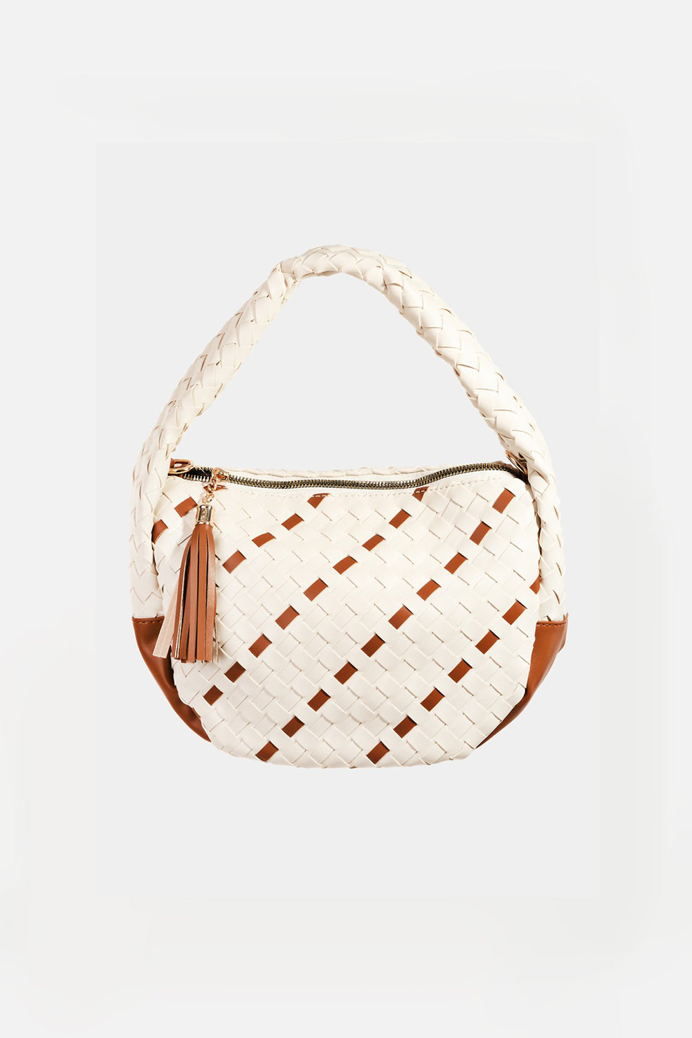 Fashion Sava | Semi Circle Bag | Tassel Detail Weave