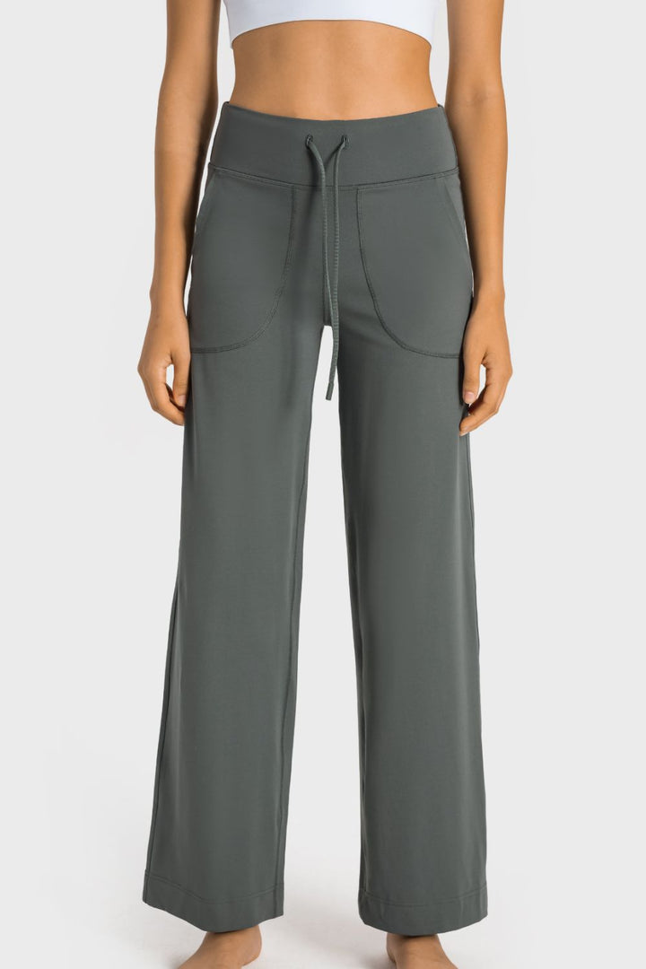 Fashion Sava | Wide Leg Sports Pants | Drawstring Waist & Pockets