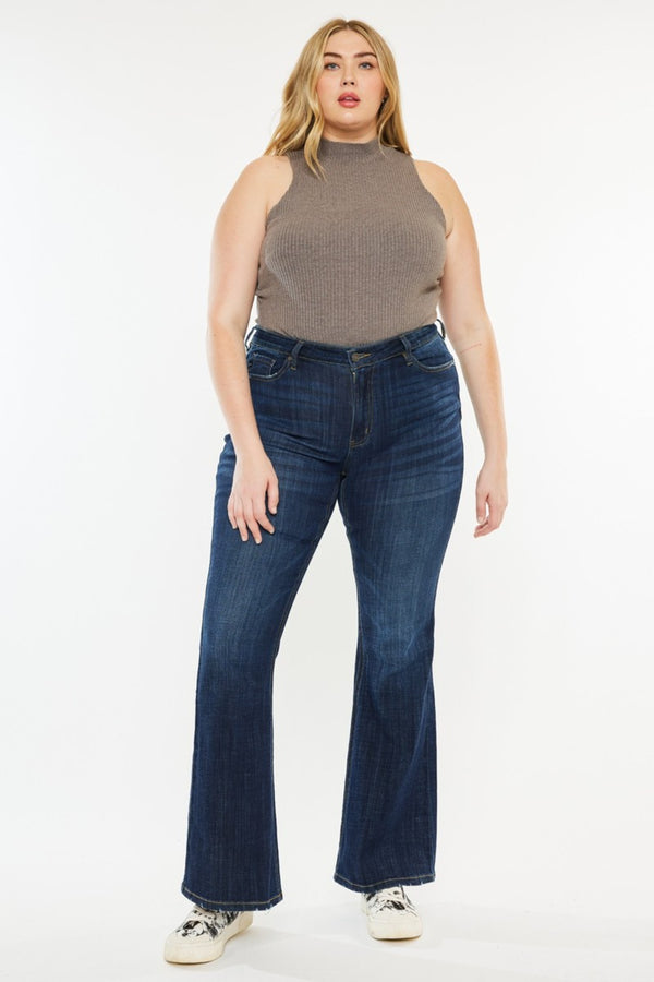 Fashion Sava | Mid Rise Flare Jeans | Full Size Comfort
