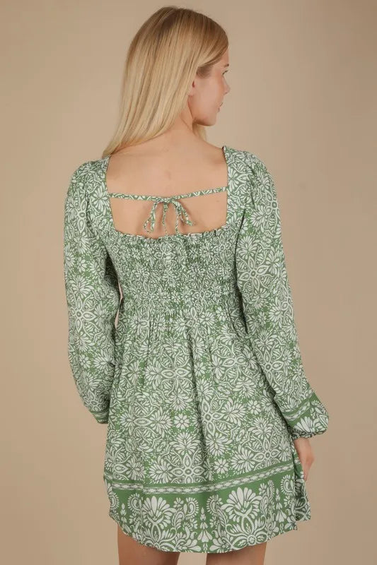 Fashion Sava | Boho Mini Dress | Smocked Chest Design