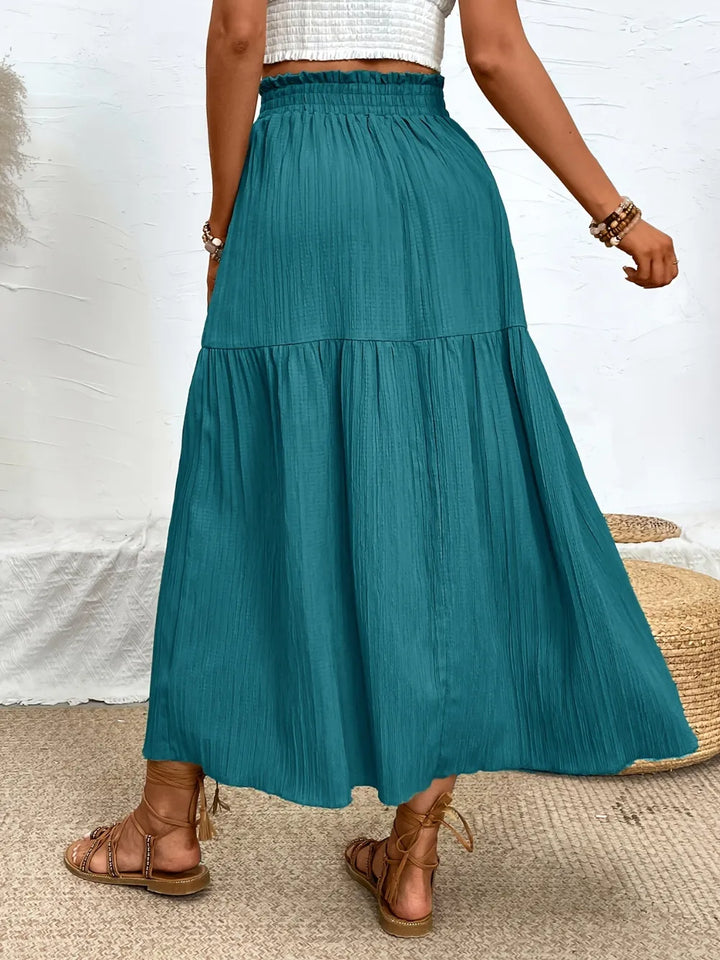 Fashion Sava | Frill Slit Skirt | Elegant Evening Wear