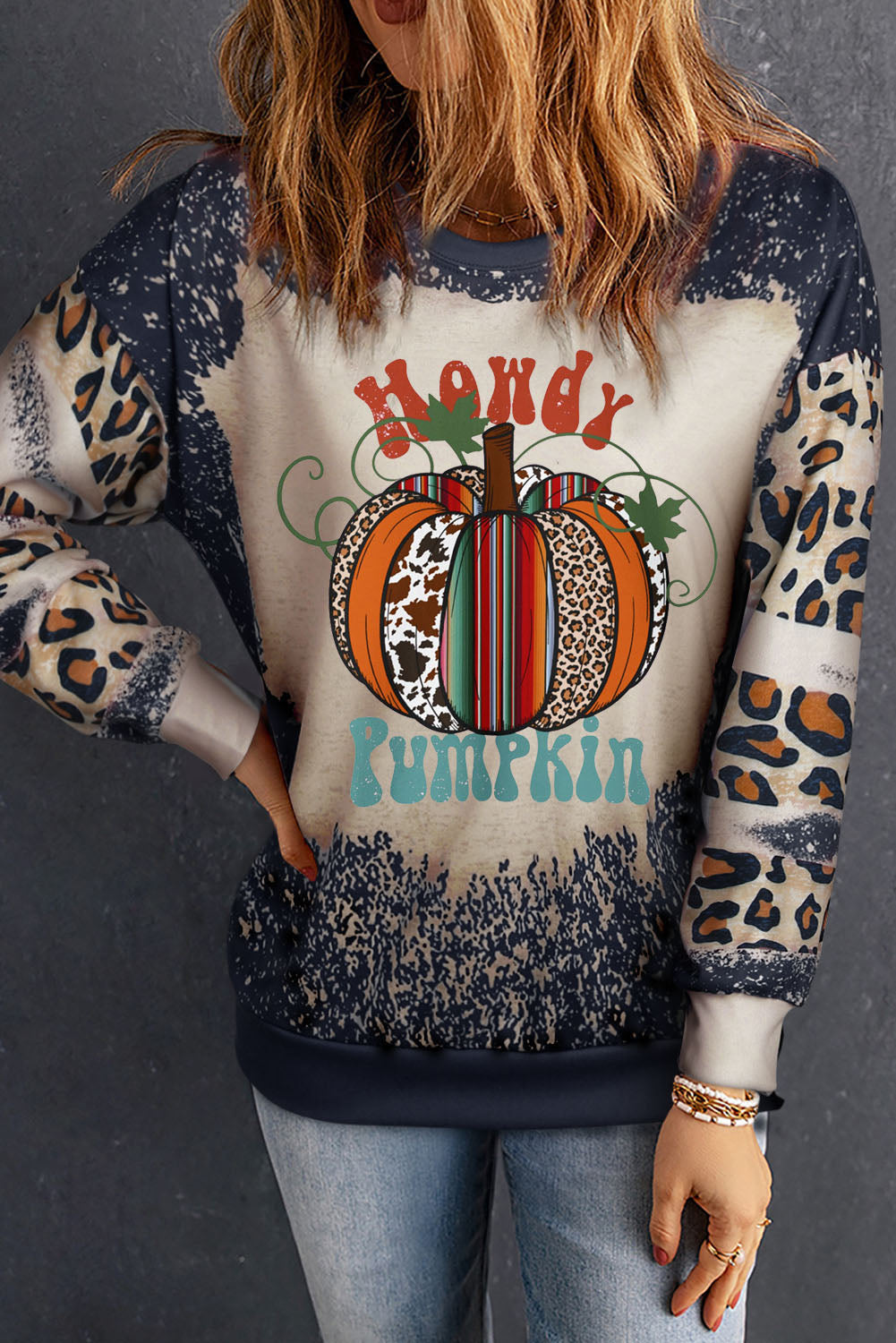 Sudadera de manga larga con estampado de calabaza