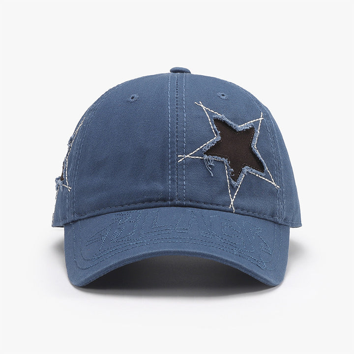 Fashion Sava | Star Raw Hem Cap | Adjustable Fit