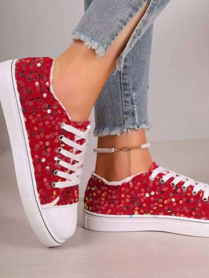 Fashion Sava | Sequin Sneakers | Glamorous Everyday Style