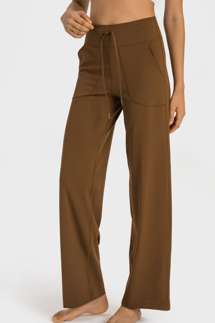 Fashion Sava | Wide Leg Sports Pants | Drawstring Waist & Pockets