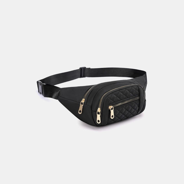 Fashion Sava | Quilted Waist Belt Bag | Multi Pocket Convenience