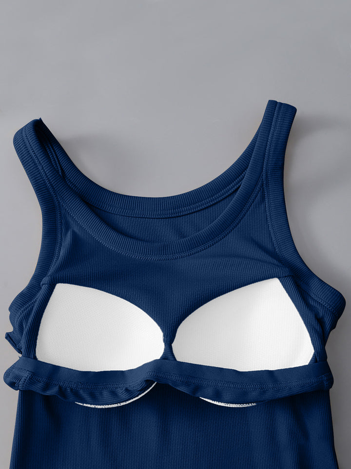 Fashion Sava | Round Neck Tank | Built-In Bra Support
