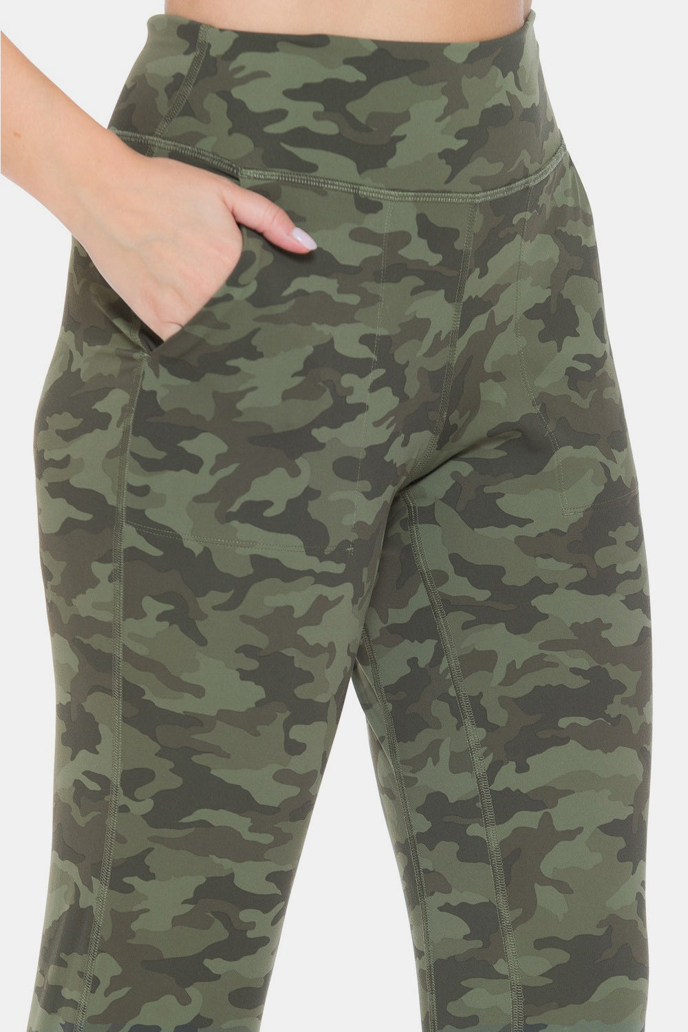 Leggings Depot Leggings de cintura alta con diseño de camuflaje