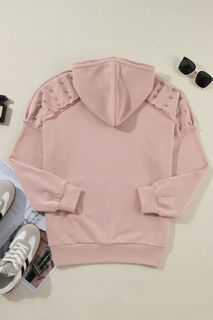Fashion Sava | Long Sleeve Hoodie | Rivet Drawstring Design