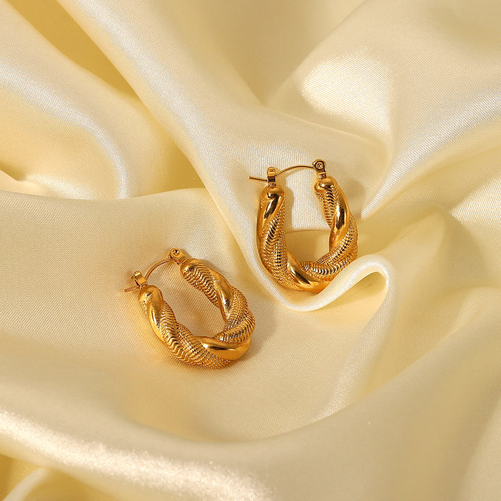 Fashion Sava | Twisted Hoop Earrings | Elegant Everyday Accessory