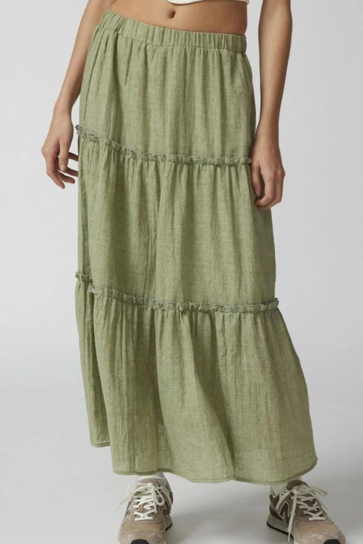 Fashion Sava | Frill Elastic Waist Skirt | Effortless Style