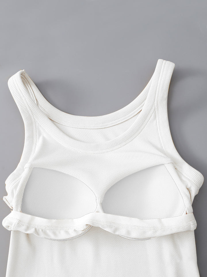 Fashion Sava | Round Neck Tank | Built-In Bra Support