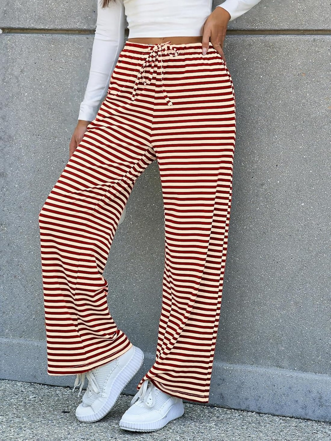 Fashion Sava | Striped Wide Leg Pants | Effortless Chic Style