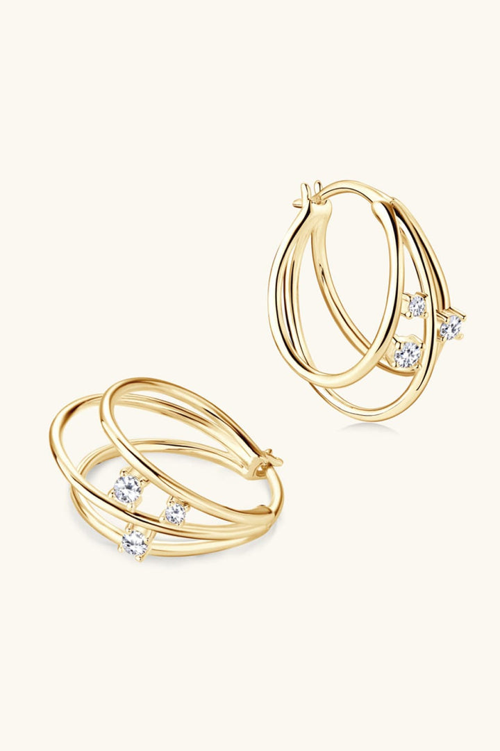 Fashion Sava | Layered Earrings | Moissanite 925 Sterling Silver
