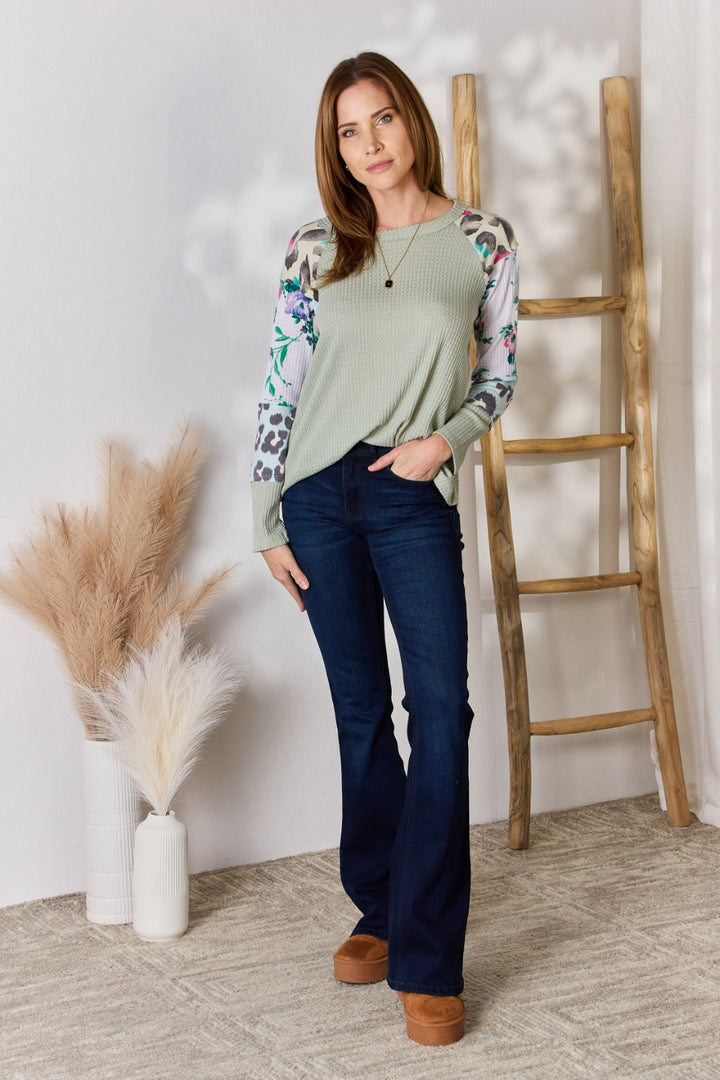 Fashion Sava | Printed Blouse | Versatile Round Neck Design