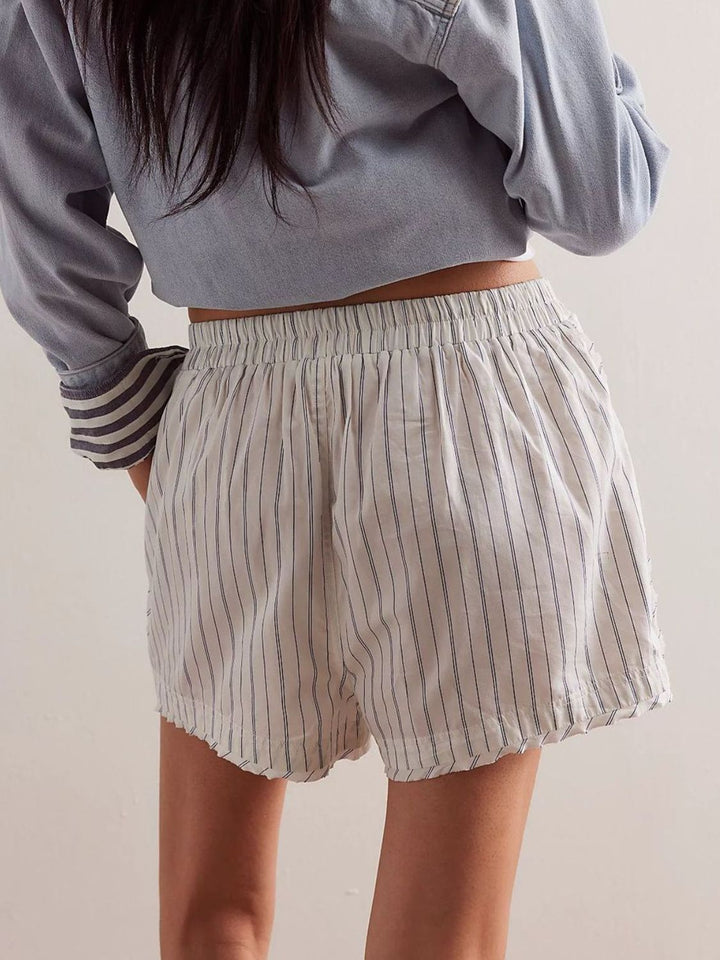Fashion Sava | Striped Shorts | Elastic Waist Comfort