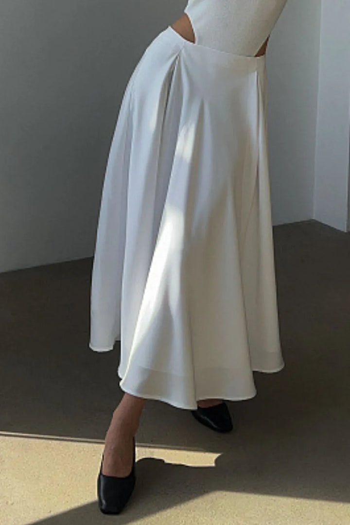 Fashion Sava | Satin Minx Skirt | Back Elastic Waist
