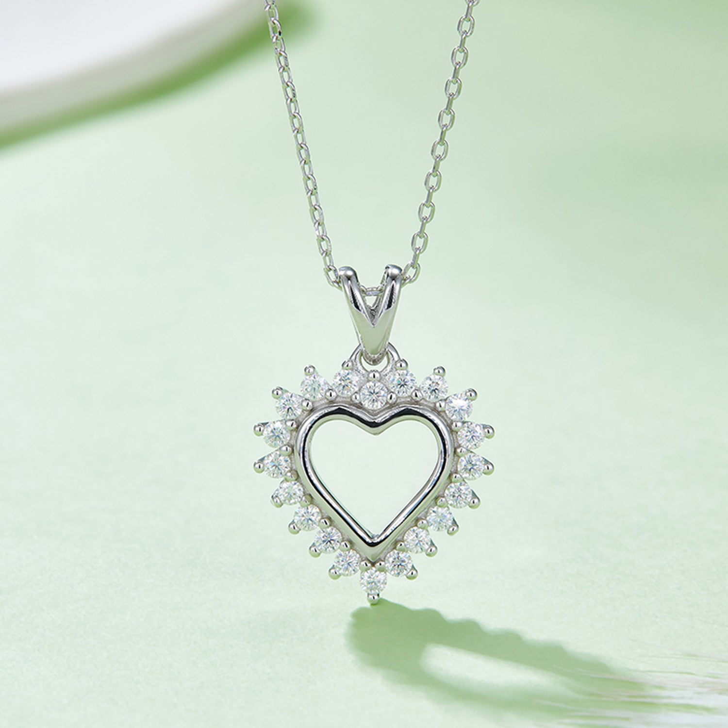 Fashion Sava | Heart Pendant Necklace | Moissanite Elegance