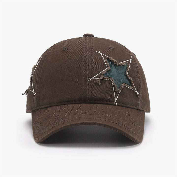 Fashion Sava | Star Raw Hem Cap | Adjustable Fit