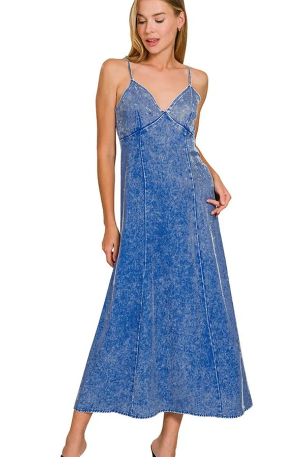 Fashion Sava | Maxi Dress | Tencel Mineral Washed Elegance